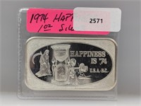 1oz .999 Silver Happiness Art Bar