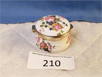 Ayshford Staffordshire Floral Trinket Keepsake Box