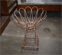 21" Tall Metal Petal Style Plant Stand
