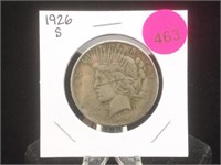 1926-S Peace Silver Dollar in Flip