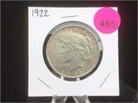 1922 Peace Silver Dollar in Flip