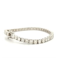 14K White Gold Diamond Bracelet