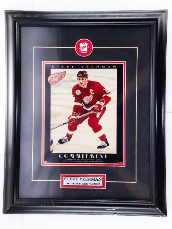 Steve Yzerman Collector Frame  - Pin & Plate  Appr