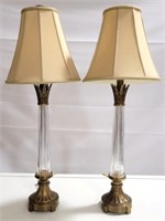 Pair of Waterford Lamps - 35" tall