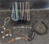 Costume Jewelry, Necklaces, Bracelets, Ring, With
