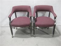 Two 23.5"x 16"x 32" Rolling Office Chairs See Info