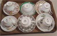 Six Teacups & Saucers