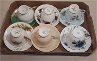 Six Teacups & Saucers