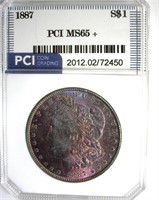 1887 Morgan PCI MS65+ Fabulous Color