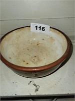 9" DIAM. POTTERY BOWL- UNMARKED