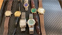 7 men’s wrist watches, includes three by fossil,