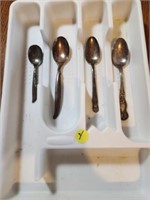 4 Old Spoons 3 Rogers and 1 United Silver Plated