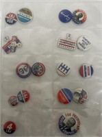 (17) ANTIQUE PRESIDENTIAL ELECTION PINS