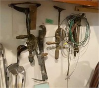 Vintage Hand drills, hook, and more