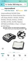 NV500. SHARK rotator Filter replacement.