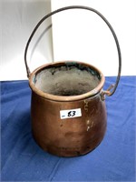 ANTIQUE HAND FORGED COPPER POT