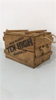 Hiram Walker’s TEN HIGH Bourbon Crate-made of