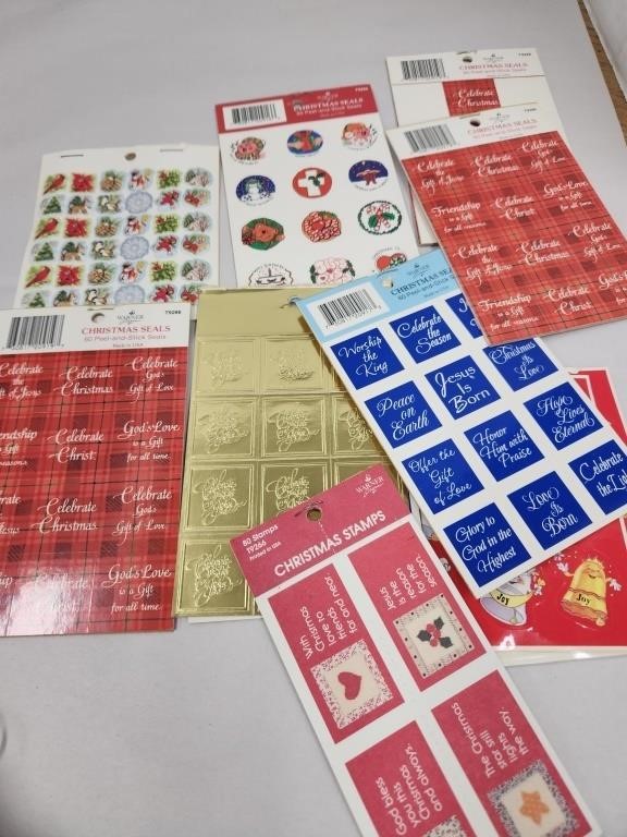 Christmas Stamps,Stickers,and Seals