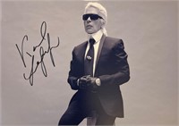 Autograph COA Karl Lagerfeld Photo