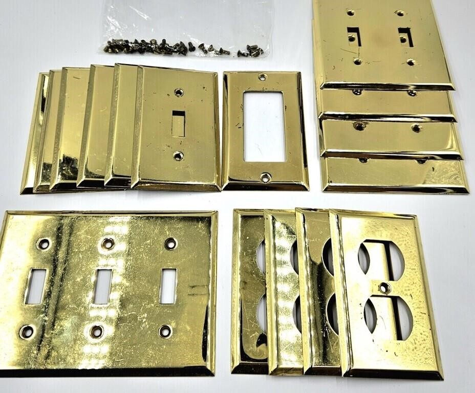 Brass Electrical Plates w/ Surface Scratches USED