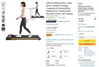 B9181  UREVO Walking Pad Treadmill LED Display