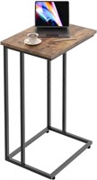 InnerJoin Wide C Shaped End Table with Metal Frame