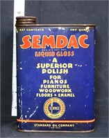 Vintage 1qt Semdac Liquid Gloss can