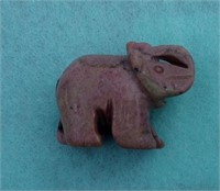 1 1/2" Gemstone Carved Elephant