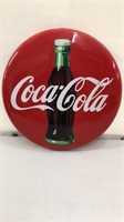 1990 Coca Cola Metal Button Sign