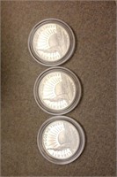 Lot of 3 1986 Liberty Half Dollars