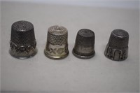 Four Sterling Thimbles  17.62g