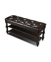 E EYOUPINO  SOLID WOOD SHOE BENCH 3 TIER  WITH