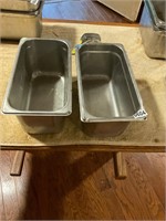 2 Stainless Pans- Sizes in pics