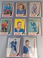 Eight 1969-70 O-Pee-Chee Hockey Cards