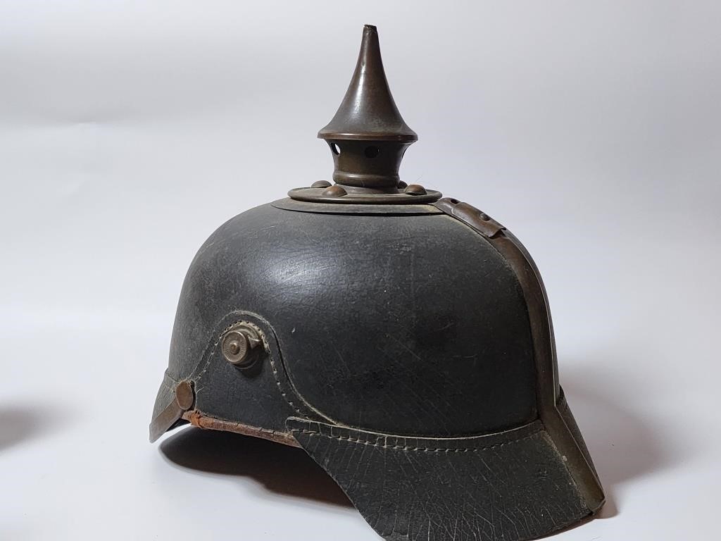 Vintage WWI German Prussian Pickelhaube Spiked Hel