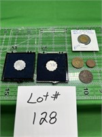 Foreign coin lot.