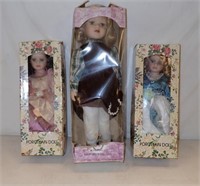 (3) PORCELAIN DOLLS