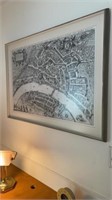 German city map print 41x30 inch