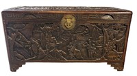 EARLY CARVED SANDALWOOD CHEST