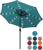 Blissun 9' Solar Umbrella LED Patio Umbrella