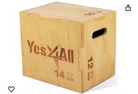 YES 4 ALL WOODEN PLYO BOX