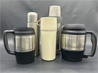 (5) Thermal: 3- Thermoses, 1- Pitcher, & 1- Mug