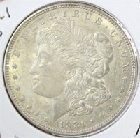 1921-D Morgan Silver Dollar AU