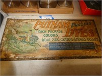 Vintage Putman Dyes wood sign