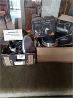 Calphalon pots and pans with lids, water kettle