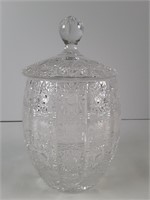 Cut Glass Jar with Lid