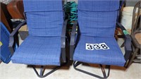 2 Swivel Patio Chairs W/Cushions