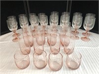 Pretty in Pink Glassware and Stemware