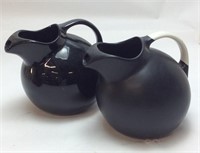 (2) VTG. HALL BALL PITCHERS, BLACK & MATTE BLACK