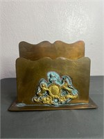 Antique Copper or Bronze Letter / Paper Holder